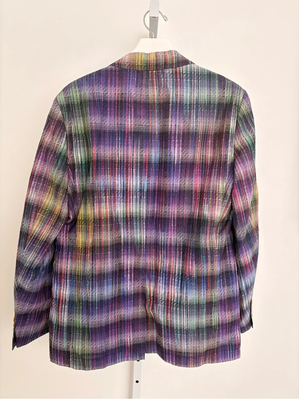 Robert Graham Multicolor Plaid Jacket with Purple & Red Accents